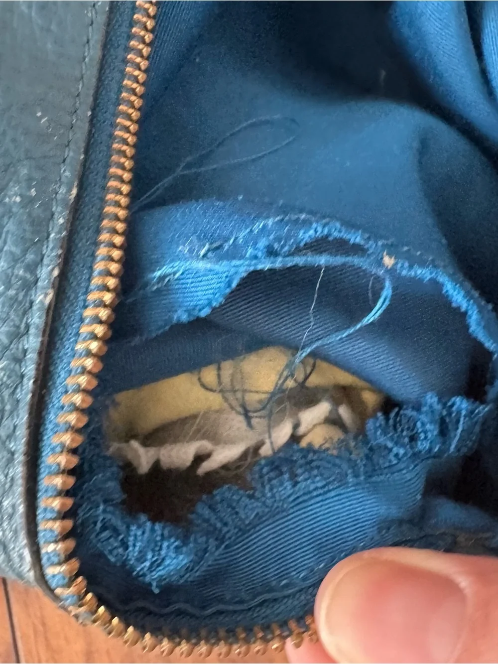Coach Madison Phoebe Blue Pebbled Leather Shoulder Hobo Bag